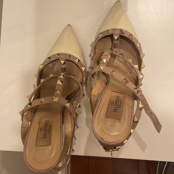White/nude Valentino Studs size 38 worn and used - Picture 8 of 8